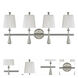 Palmer 4 Light 32 inch Brushed Polished Nickel Vanity Light Wall Light