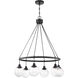 Neighborhood Que 6 Light 29 inch Flat Black Chandelier Ceiling Light