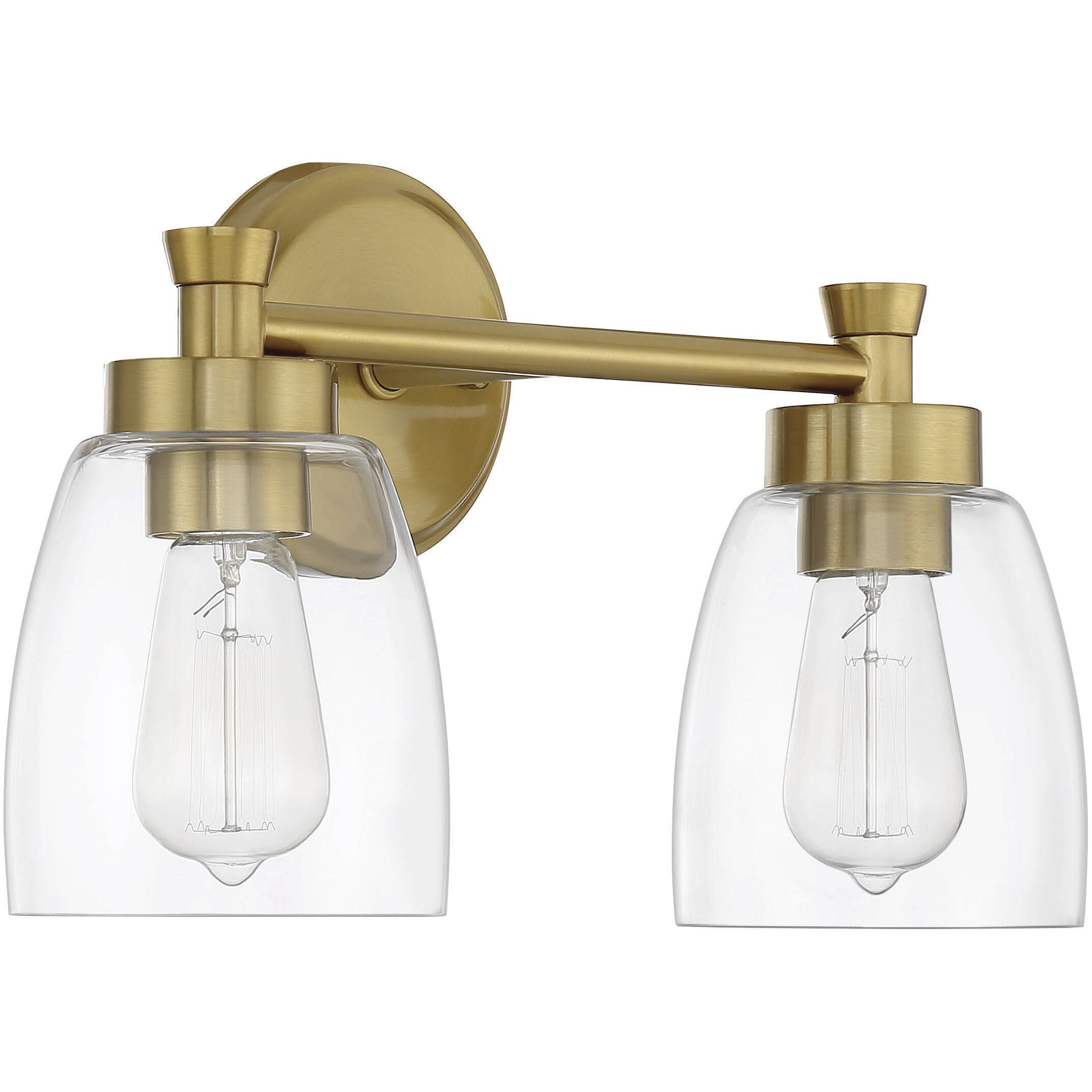 Henning 2 Light 16 inch Satin Brass Vanity Light Wall Light