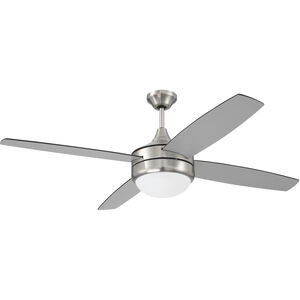 Phaze II 52 inch Brushed Polished Nickel with Brushed Nickel/Greywood Blades Ceiling Fan (Blades Included), Contractor Fan