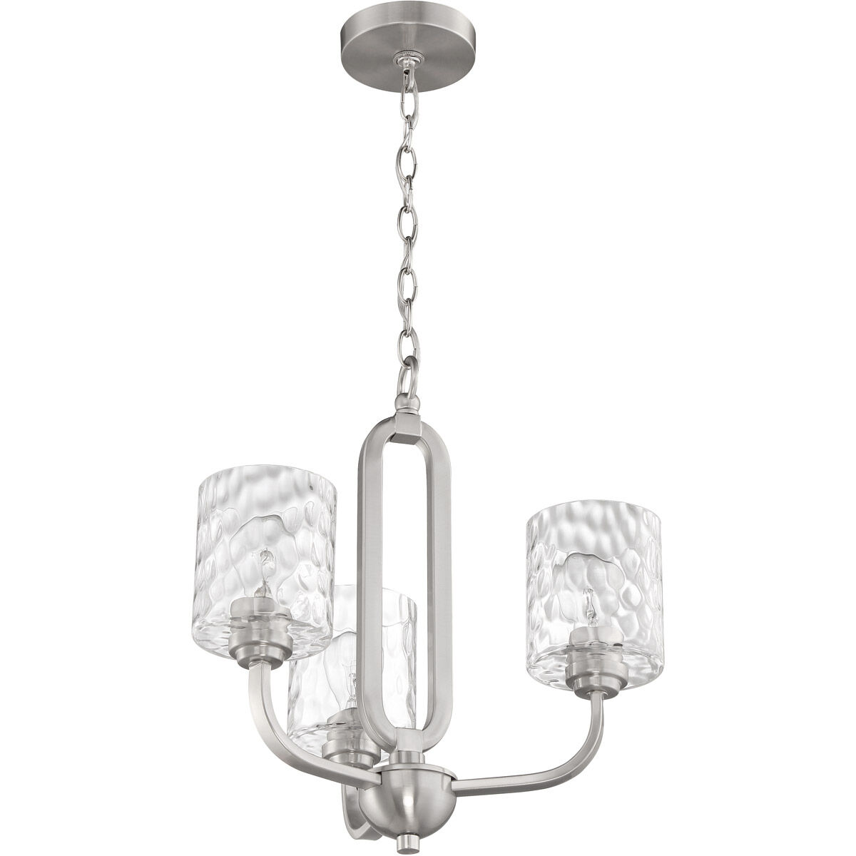Collins 3 Light 18 inch Brushed Polished Nickel Chandelier Ceiling Light