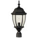 Bent Glass 1 Light 21 inch Textured Black Outdoor Post Mount in Textured Matte Black, Medium