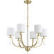 Fortuna 6 Light 28 inch Satin Brass Chandelier Ceiling Light