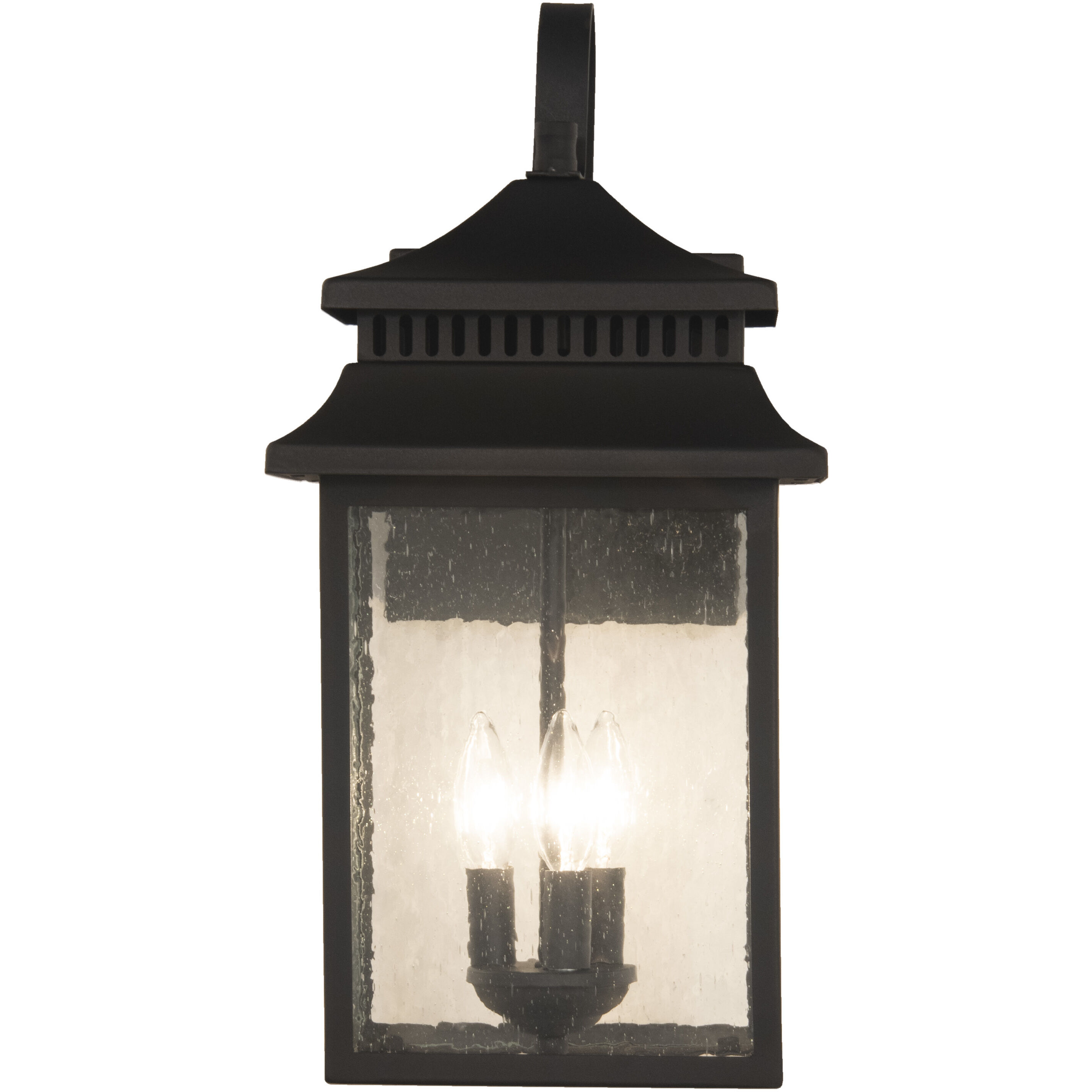 Crossbend 3 Light 20 inch Textured Black Outdoor Wall Mount in Textured Matte Black