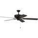 Pro Plus 52 inch Flat Black with Flat Black/Grey Wood Blades Contractor Ceiling Fan