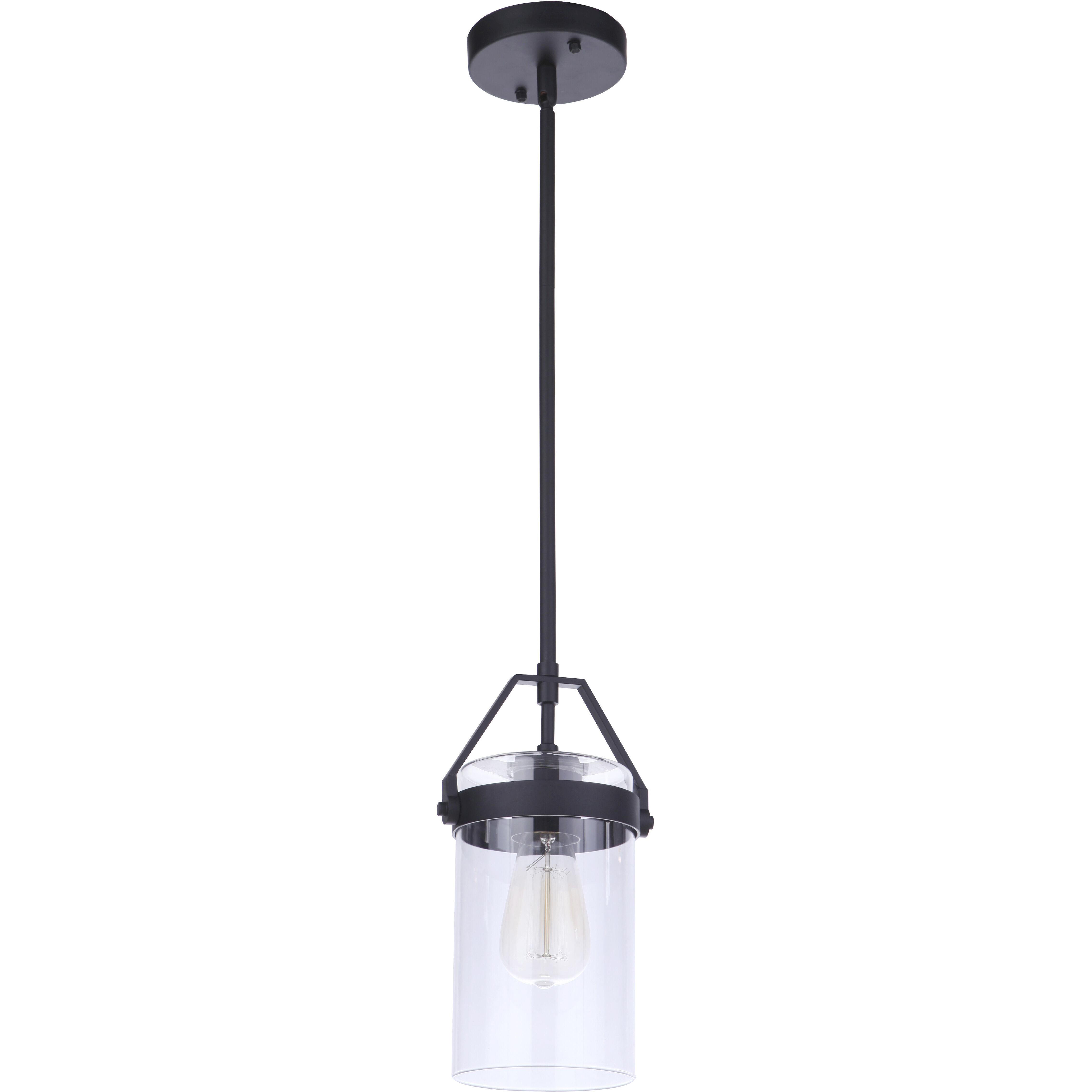 Franklin 1 Light 6.38 inch Midnight Outdoor Pendant