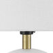 Olive 11.57 inch White/Satin Brass Table Lamp Portable Light