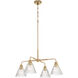 Pleated 4 Light 30 inch Premium Bronze Chandelier Ceiling Light