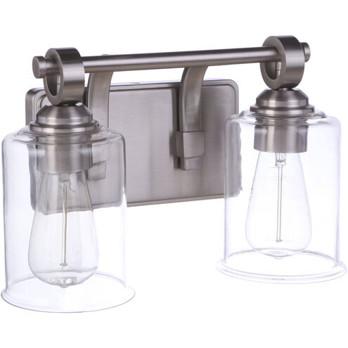 Romero 2 Light 14 inch Brushed Polished Nickel Vanity Light Wall Light