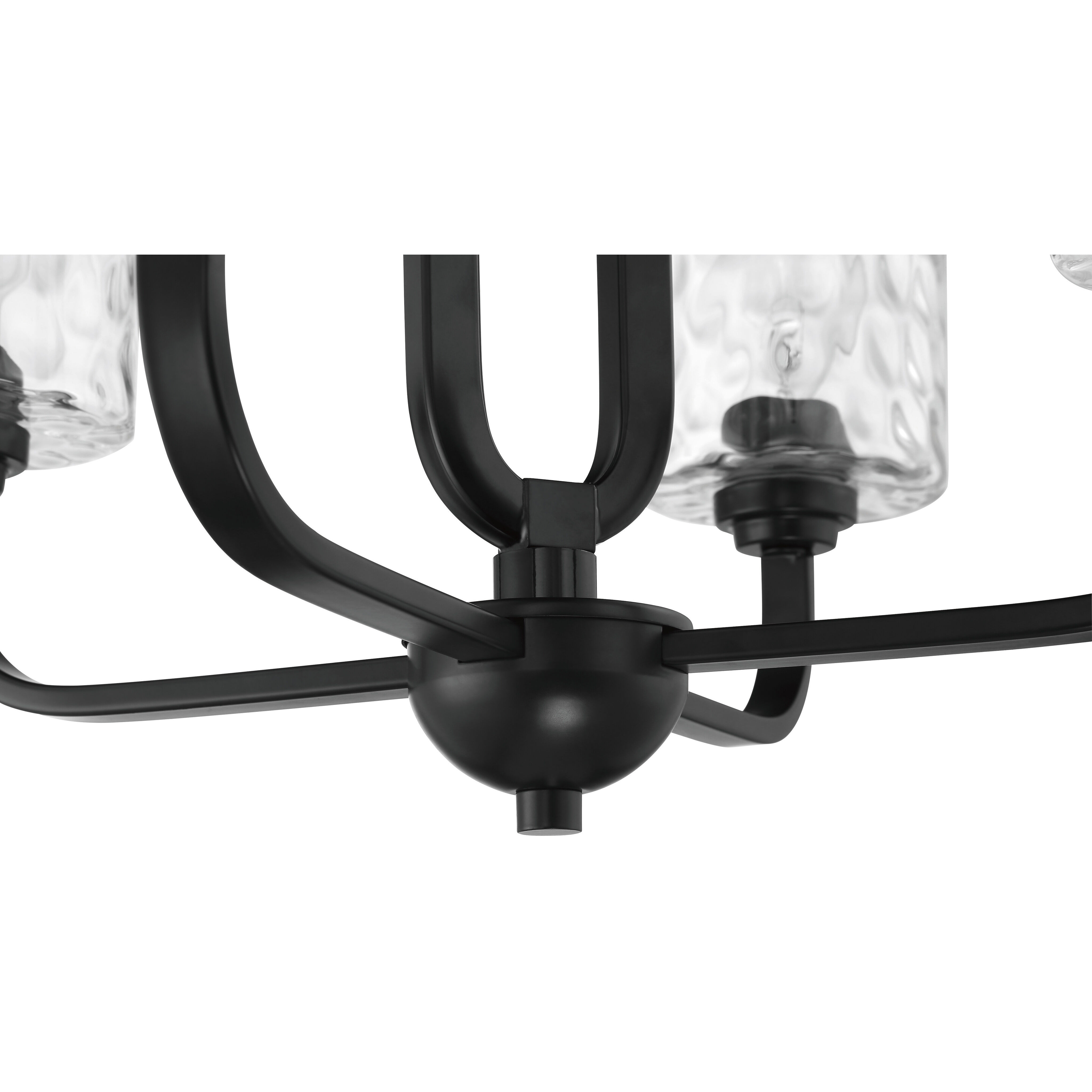 Collins 4 Light 23.75 inch Flat Black Chandelier Ceiling Light
