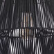 Natural 1 Light 11.81 inch Flat Black Pendant Ceiling Light