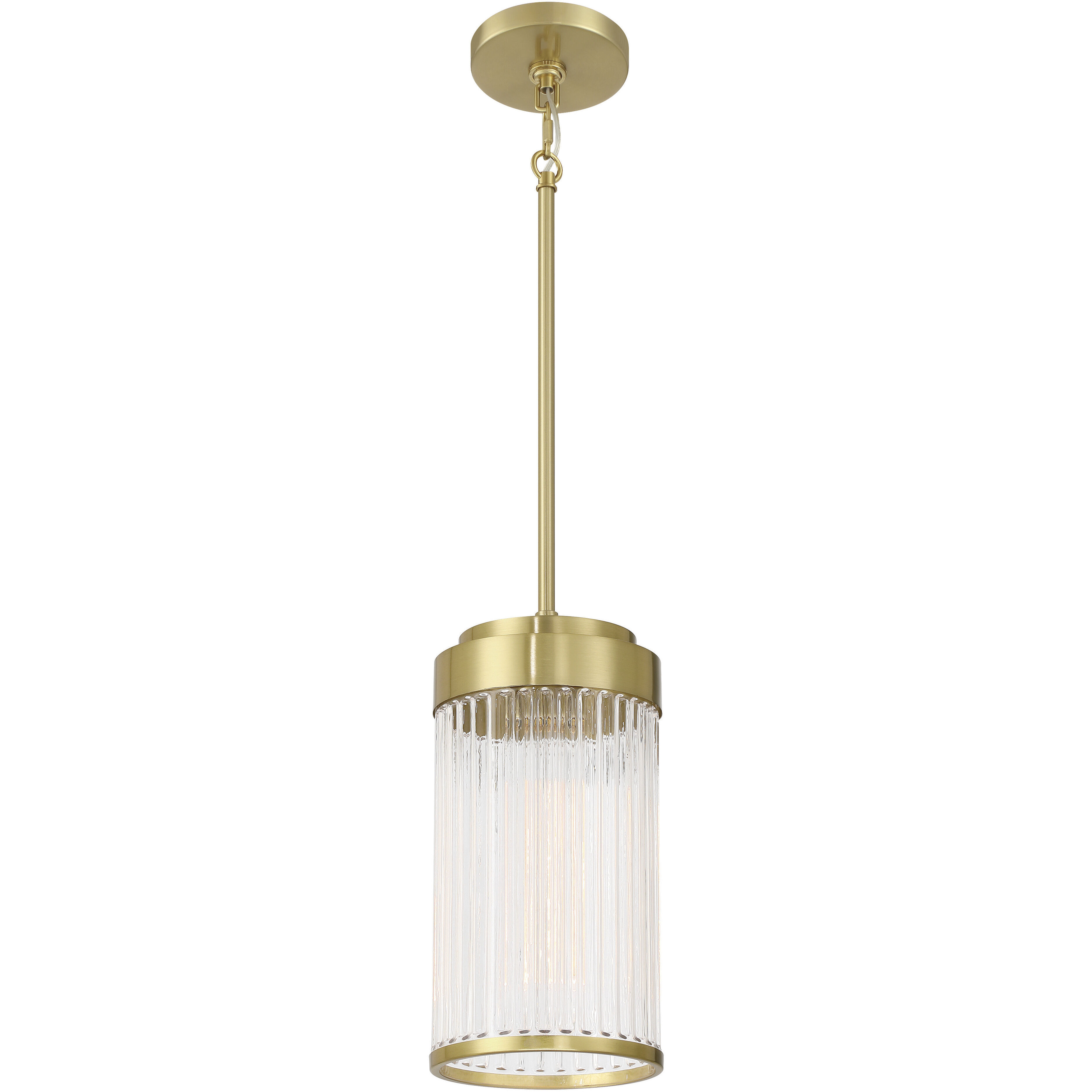 Whittley 1 Light 6 inch Satin Brass Pendant Ceiling Light
