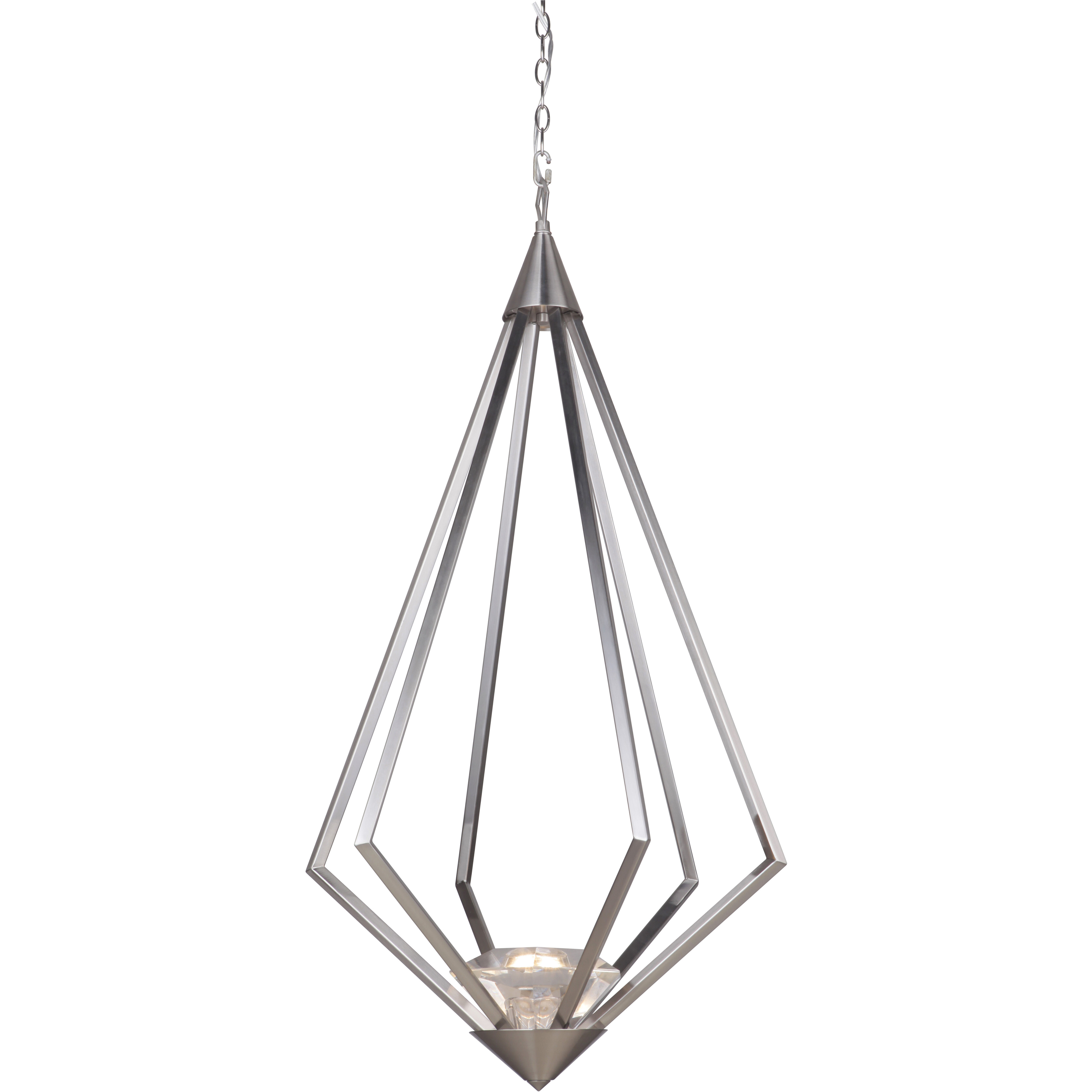 Radiante LED 20.13 inch Brushed Polished Nickel Pendant Ceiling Light