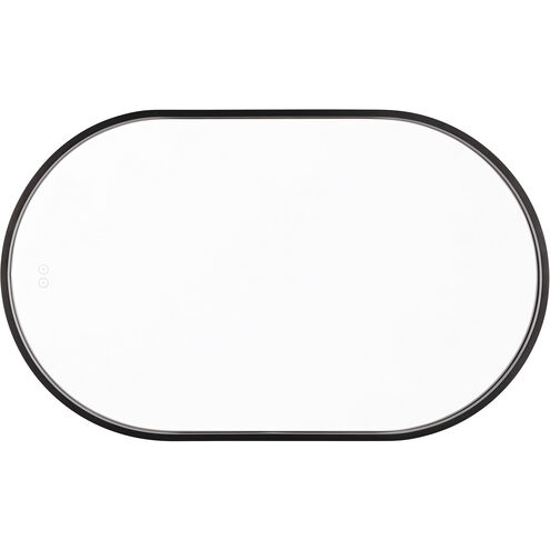 Rachel 40 X 24 inch Flat Black Framed LED Mirror, Edge Lit