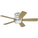 Tempo Hugger 44 inch Brushed Polished Nickel with Brushed Nickel/Maple Blades Ceiling Fan