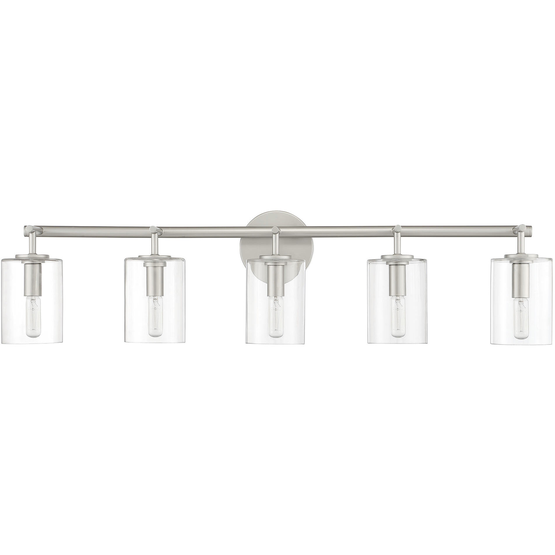 Hailie 5 Light 35 inch Satin Nickel Vanity Light Wall Light