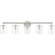 Hailie 5 Light 35 inch Satin Nickel Vanity Light Wall Light