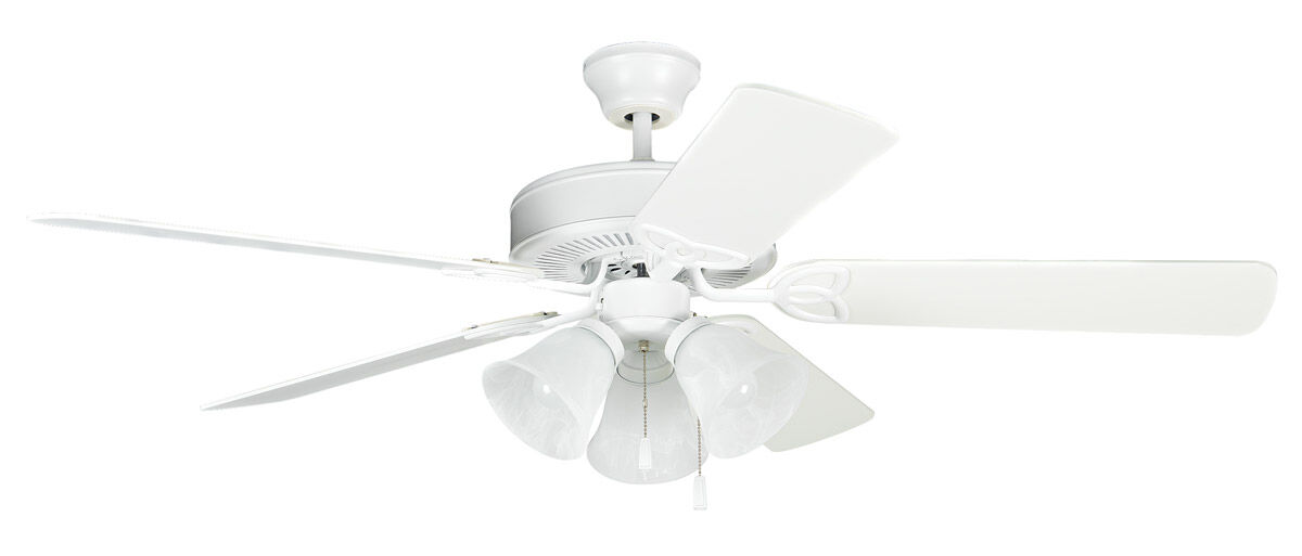 Builder Deluxe 52 inch Matte White Ceiling Fan