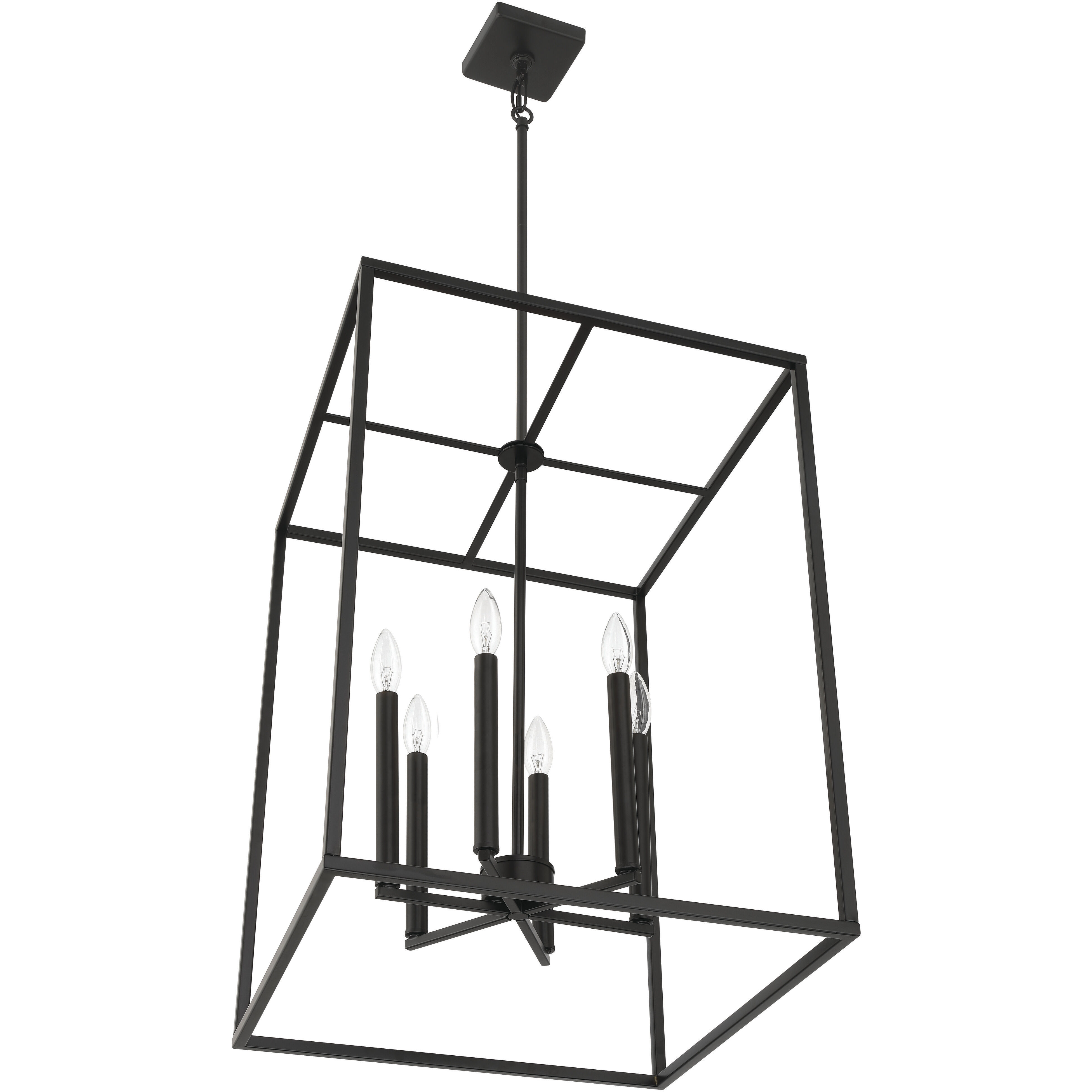 Signature 6 Light 18 inch Flat Black Foyer Light Ceiling Light