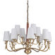 Gallery Churchill 12 Light 34 inch Vintage Brass Chandelier Ceiling Light, Gallery Collection