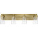 Hendrix 4 Light 30.75 inch Satin Brass Vanity Light Wall Light