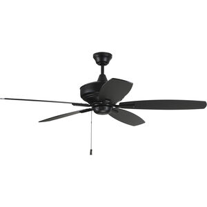 Sloan 52 inch Flat Black with Flat Black/Black Walnut Blades Ceiling Fan