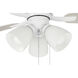 Wheeler 52 inch White with White/Washed Oak Blades Fan