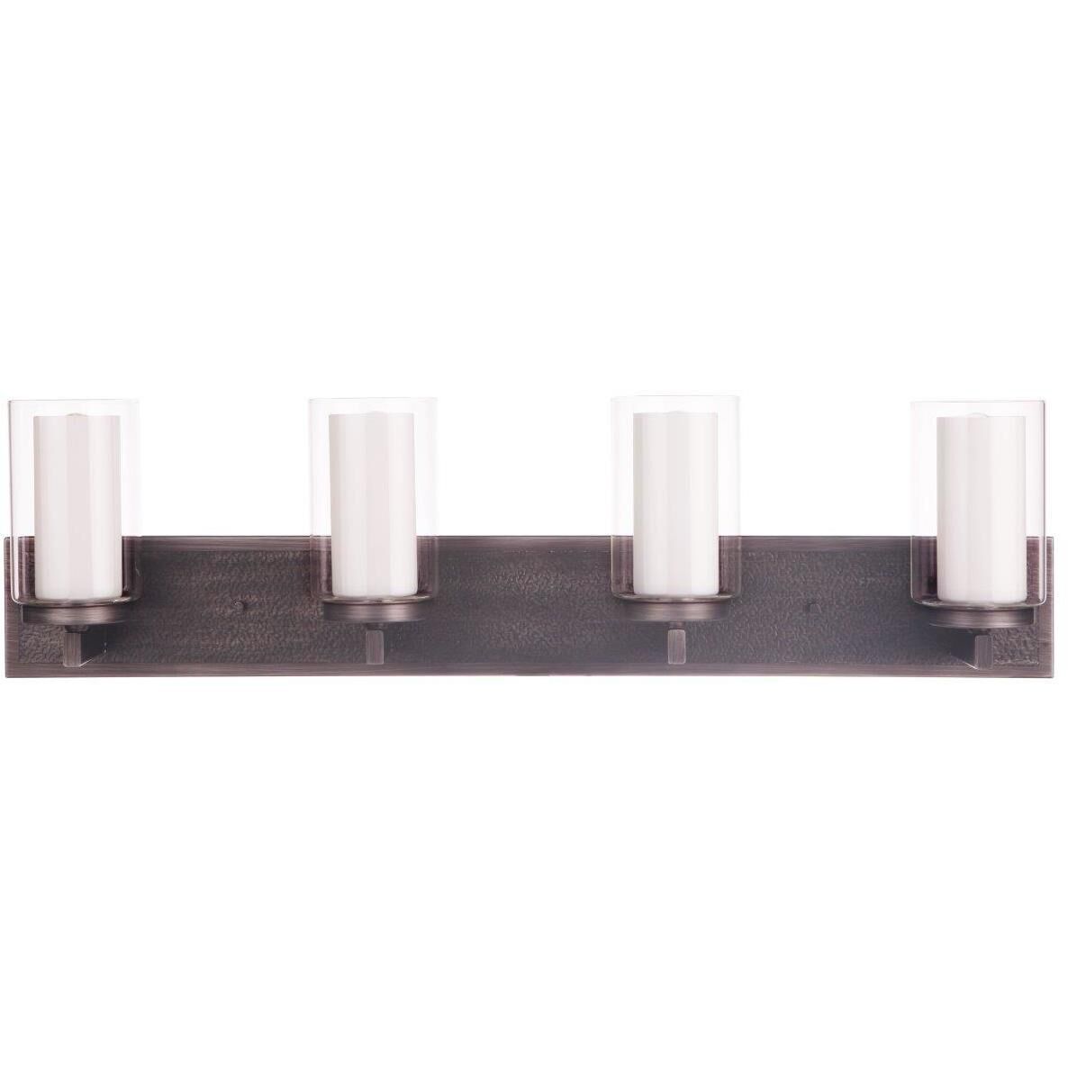 Texture 4 Light 33 inch Natural Iron and Vintage Iron Vanity Light Wall Light