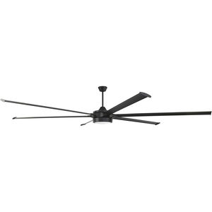 Prost 120 inch Flat Black with Flat Black Wingtip Blades Ceiling Fan, Blades Included