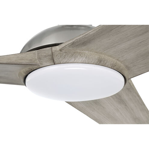 Beckham 54 inch Brushed Polished Nickel with Driftwood/Driftwood Blades Ceiling Fan