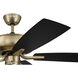 Pro Plus 104 52 inch Satin Brass with Black Walnut/Flat Black Blades Contractor Ceiling Fan