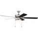 Super Pro 119 60 inch Brushed Satin Nickel with Brushed Nickel/Greywood Blades Contractor Ceiling Fan, Pan
