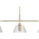 Pleated 3 Light 14 inch Premium Bronze Island Light Ceiling Light