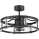 Alexis 18 inch Flat Black with Clear Acrylic Blades Ceiling Fan (Blades Included)