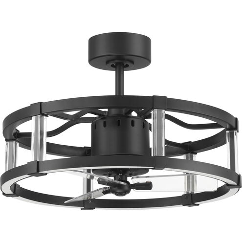 Alexis 18 inch Flat Black with Clear Acrylic Blades Ceiling Fan (Blades Included)