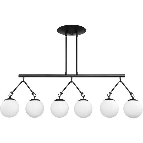 Orion 6 Light 45 inch Flat Black Island Light Ceiling Light