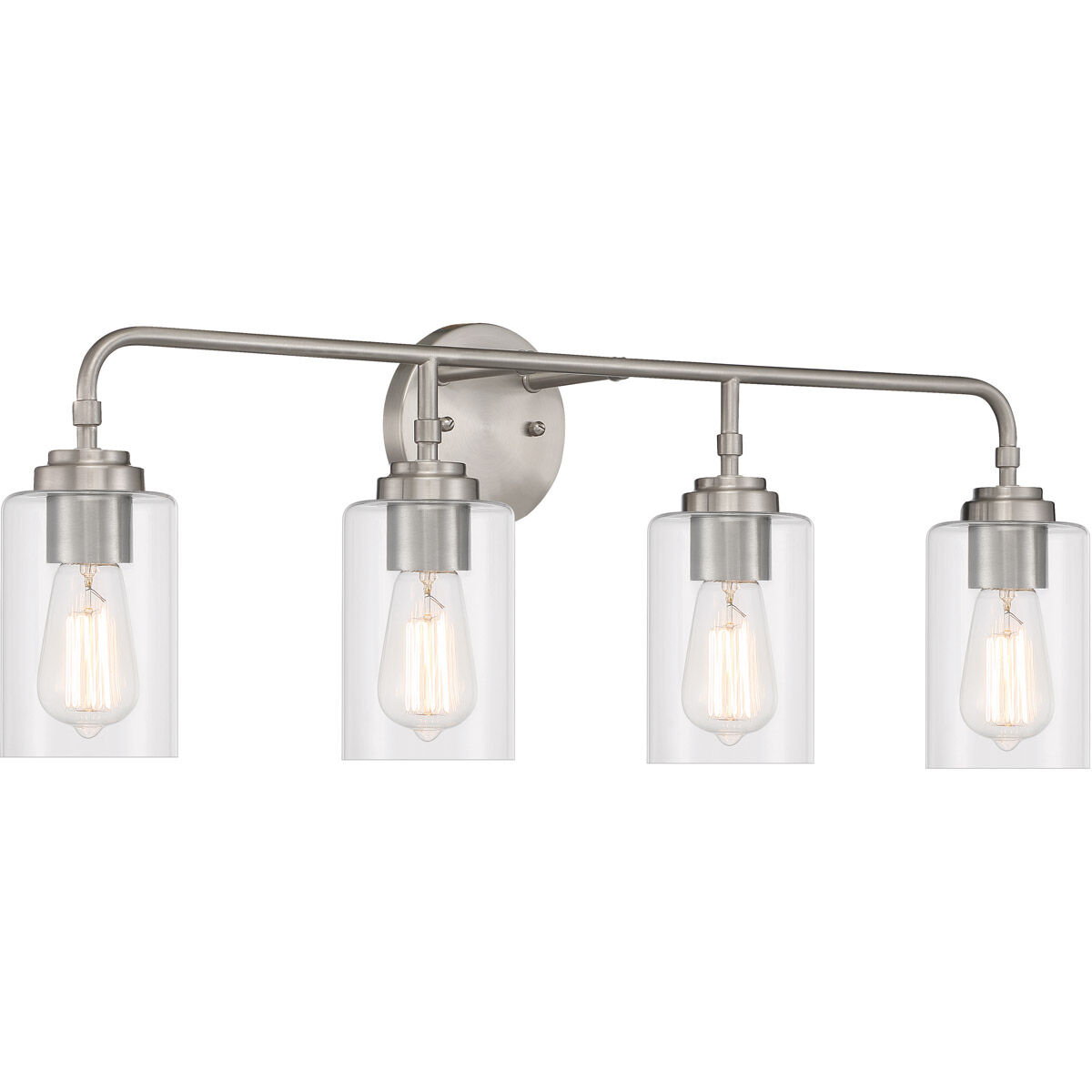 Stowe 4 Light 31 inch Brushed Polished Nickel Vanity Light Wall Light