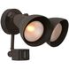 Bullets and Floods 2 Light 11 inch Rust Outdoor Flood Light, Covered