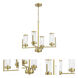 Whittley 4 Light 23.75 inch Satin Brass Chandelier Ceiling Light