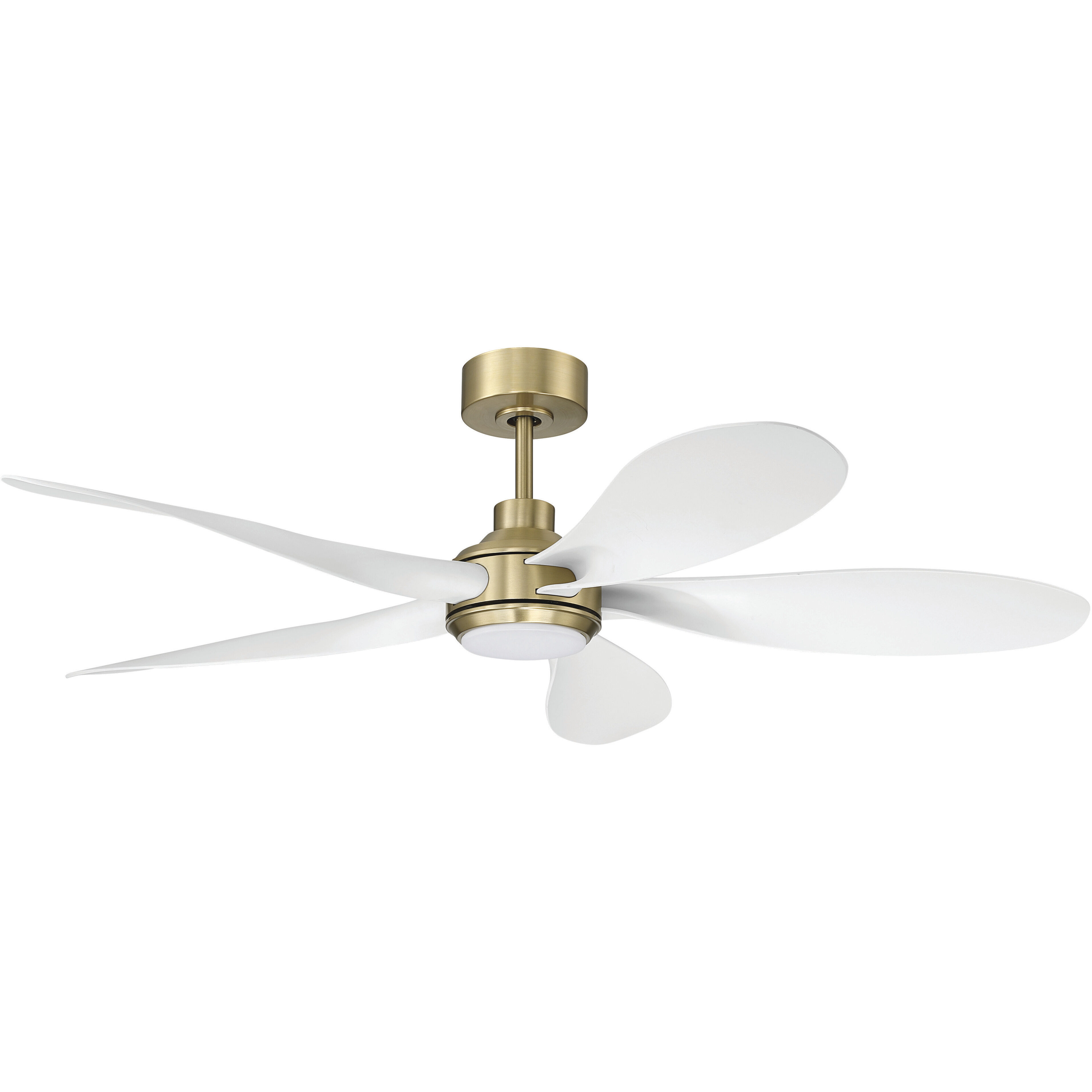 Rosalie 52 inch Satin Brass and White with White Blades Indoor Ceiling Fan