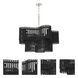 Freeform 10 Light 35.5 inch Polished Nickel/Black Walnut Chandelier Ceiling Light