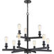 Neighborhood Chicago 9 Light 34 inch Flat Black Chandelier Ceiling Light