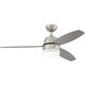 Beltre 52 inch Brushed Polished Nickel with Brushed Nickel/Maple Blades Fan
