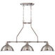 Timarron 3 Light 43 inch Antique Nickel Island Light Ceiling Light