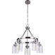 Foxwood 5 Light 25 inch Brushed Polished Nickel Chandelier Ceiling Light