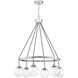 Neighborhood Que 6 Light 28.5 inch Chrome Chandelier Ceiling Light