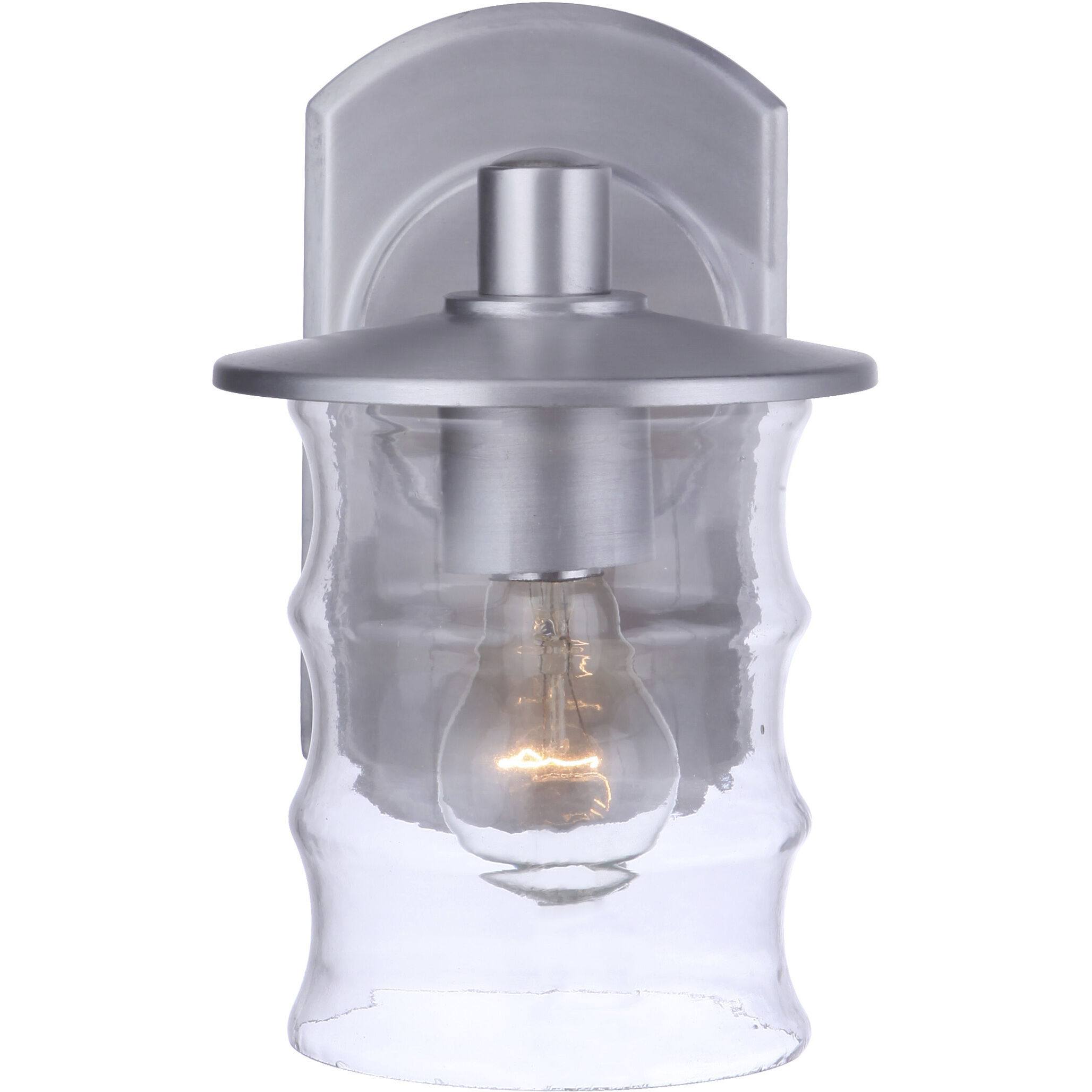 Canon Outdoor Wall Mount in Satin Aluminum, Medium