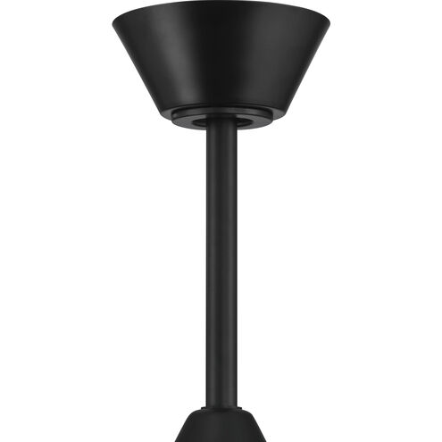 Zoom 66 inch Flat Black with Flat Black/Flat Black Blades Ceiling Fan