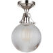 Gallery State House 1 Light 8 inch Polished Nickel Semi Flush Ceiling Light in Clear Glass