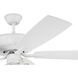 Pro Plus 104 52 inch White with White/Washed Oak Blades Contractor Ceiling Fan
